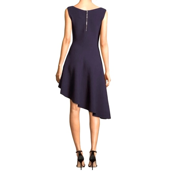 Milly Asymmetrical Draped Dress Black Size Medium NWT - Picture 3 of 16